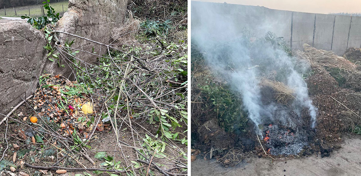 Asche, Holzkohle und Küchenabfälle gehören nicht auf Grüngutplätze