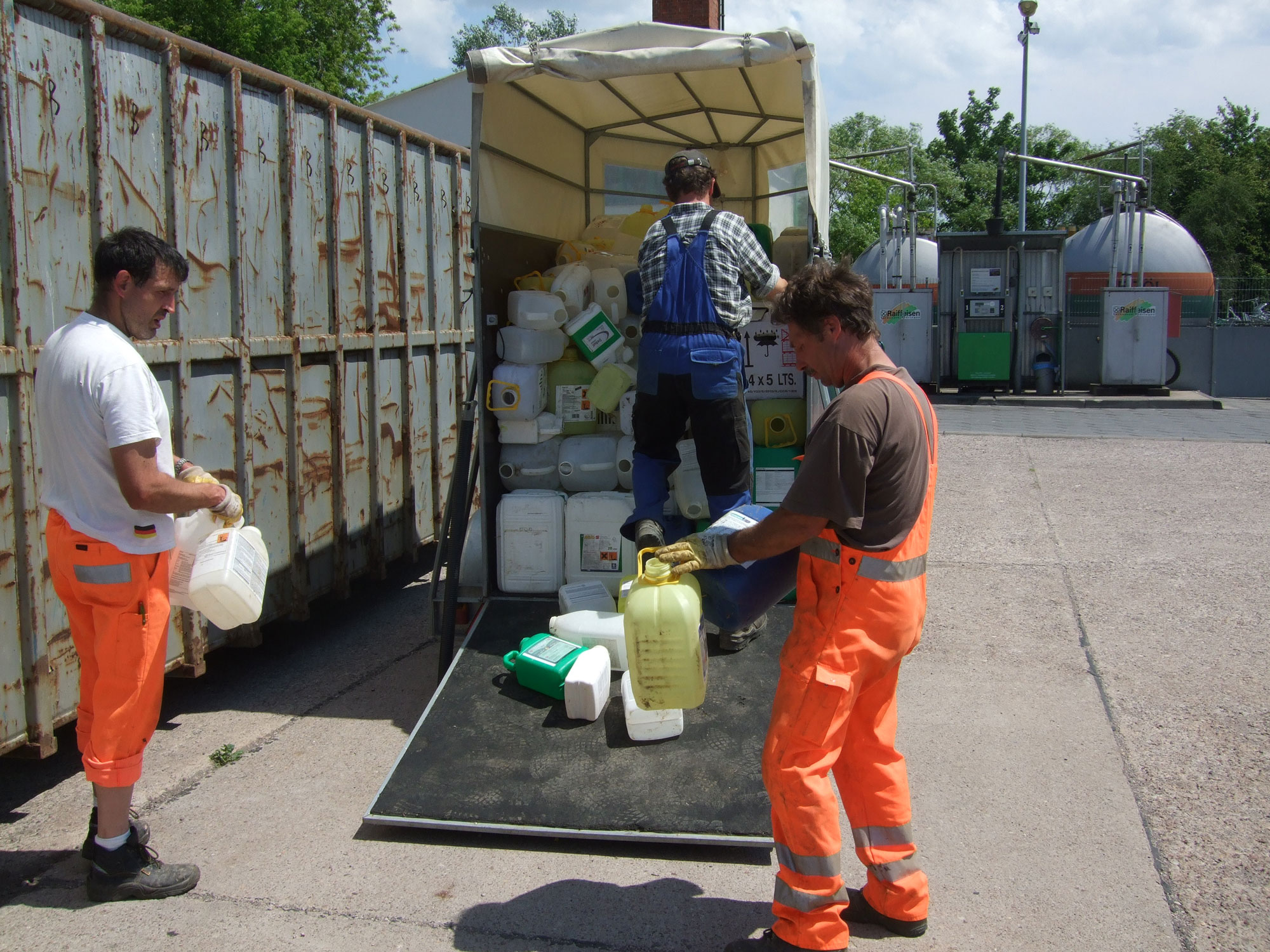 Anlieferung und Annahme von leeren Verpackungen