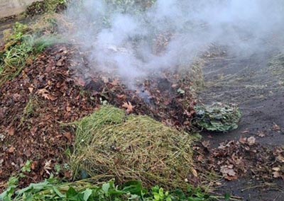 Rauchentwicklung im Grüngut
