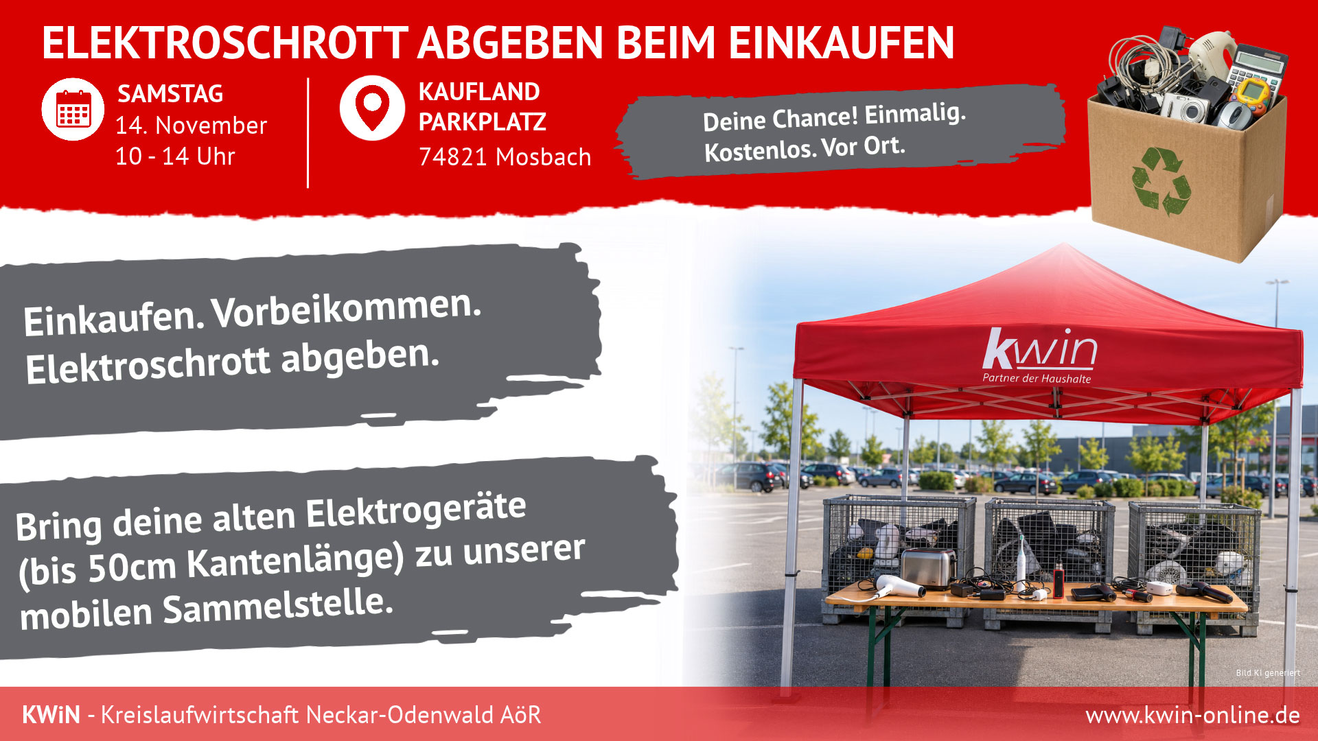 Elektroschrott beim Einkaufen abgeben – Mosbach